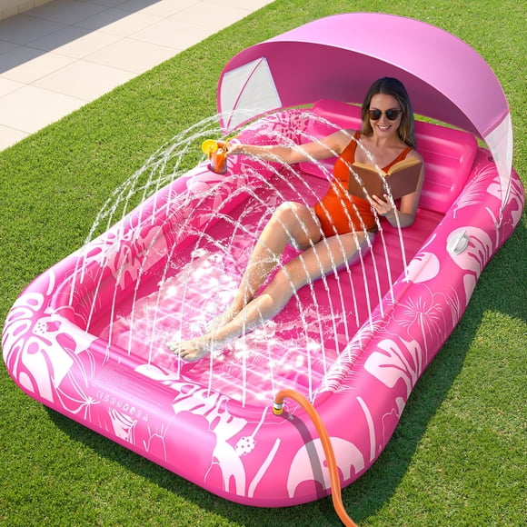 Reposera Inflable PanAdventure 196x122 cm con Toldo