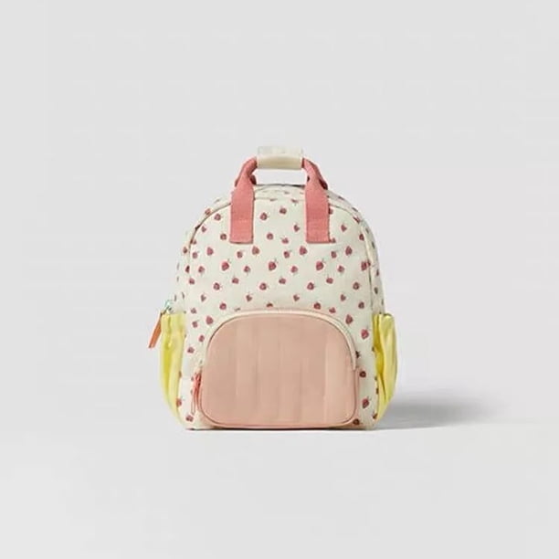 Strawberry Printed Backpack Bag For Girls Children Daily Casual Cute School Bags Toddler New Style Trendy Minie Backpacks