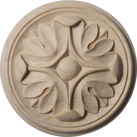 Roseta decorativa Ekena Millwork Raymond de madera de arce 9 x 9 cm