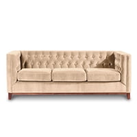 Latam Home - Sofa Roma 3C Tela Velvet Beige
