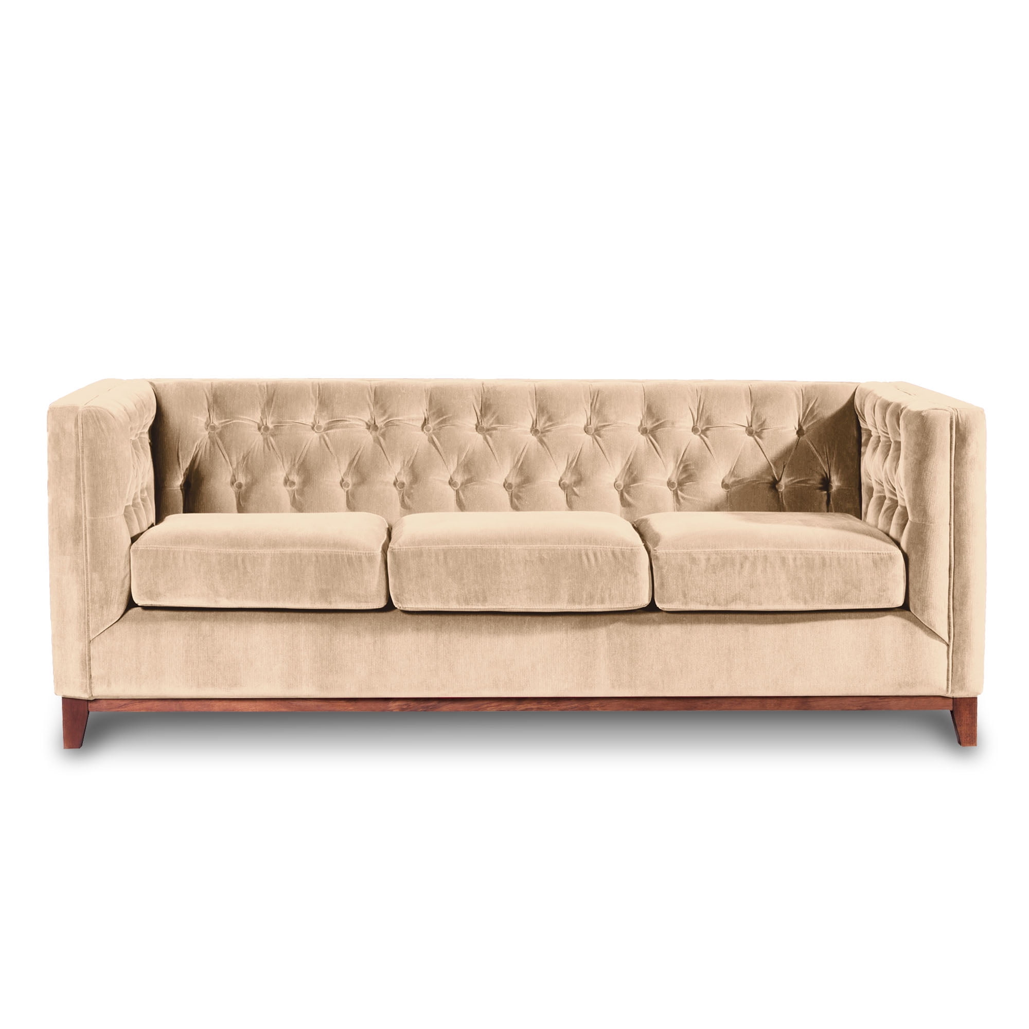 Latam Home - Sofa Roma 3c Tela Velvet Beige