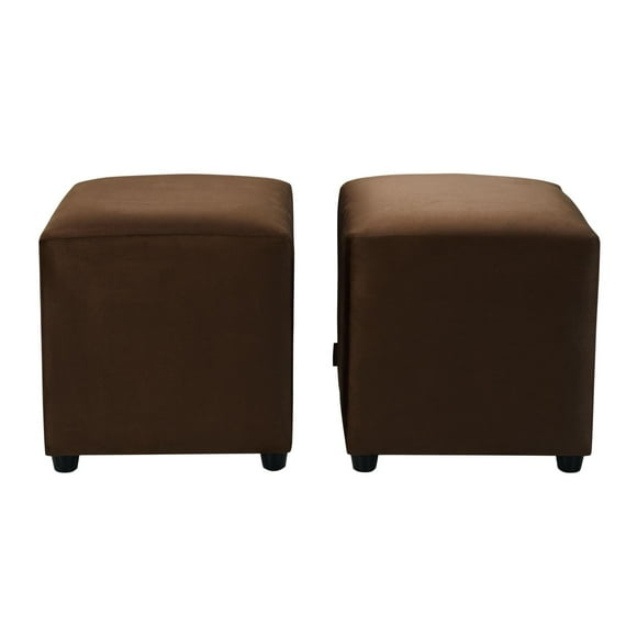 Set Pouf Cali 1c Felpa 30 Chocolate
