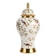 thumbnail image 1 of Potiche Decorativo Jarrón Adorno Diseño Floral Hogar Jhn, 1 of 3