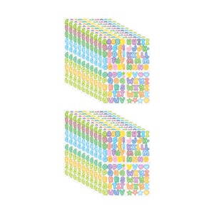 Bothyi - 20 Pegatinas Coloridas Del Alfabeto Para Cajas, Tarjetas Hechas A Mano, Tarjetas De Felicitación