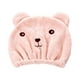 thumbnail image 1 of Toallas de secado de cabello, gorro de toalla de ducha, secado rápido de oso, envoltura de cabello largo, envoltura de toalla de cabello portátil Rosa, 1 of 5