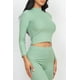thumbnail image 3 of Conjunto de Top de Manga Larga y Leggings con Cuello Alto Acanalado, 3 of 5
