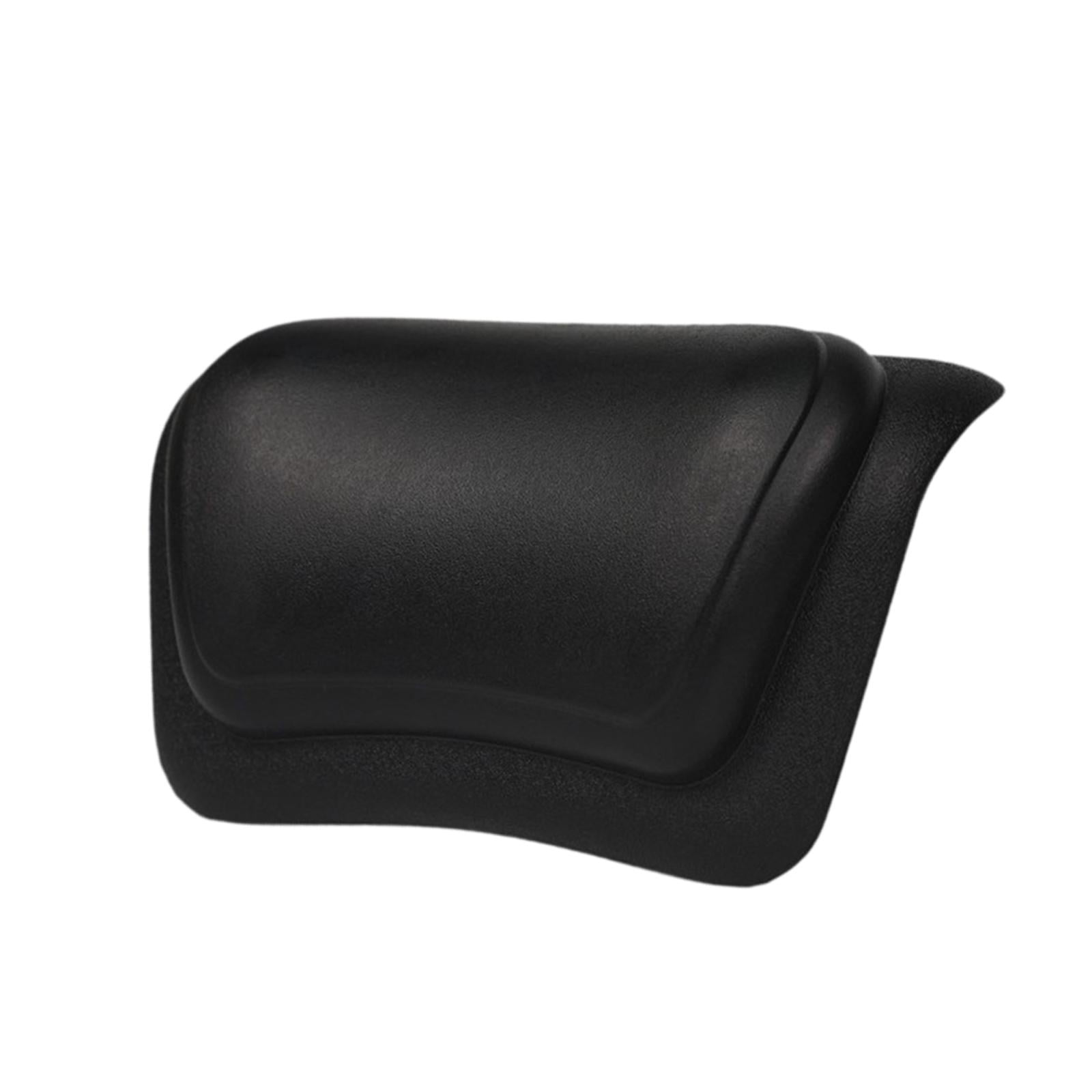 Magideal - Almohada De Baño, Reposacabezas De Ducha, Pu, Secado Rápido, Ergonómica, Antideslizante, Con Base De Succión, Regalo Para El Hogar, Accesorios De Ba Negro