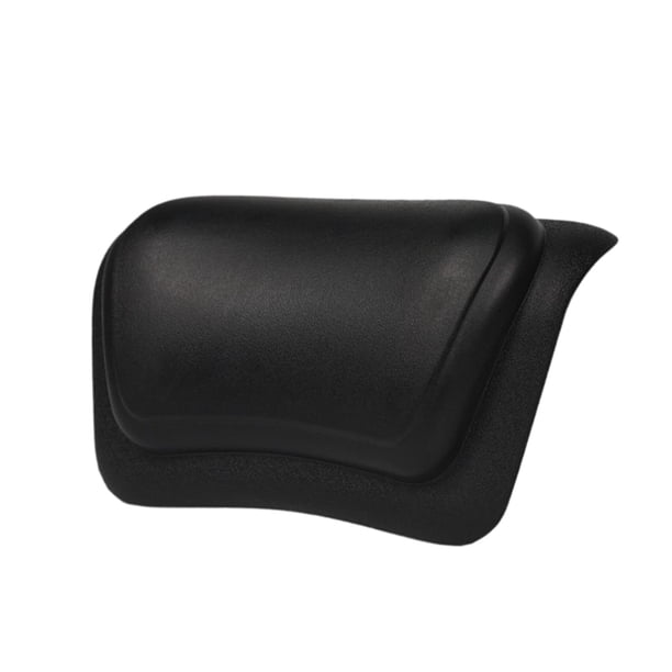 Almohada de baño, reposacabezas de ducha, PU, secado rápido, ergonómica, antideslizante, con base de succión, regalo para el hogar, accesorios de ba Negro