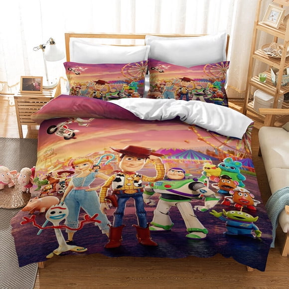 Toy Story Donut Bedding Set Duvet Cover Pillowcase Gift 3-Piece Bedding Set (1 Duvet Cover + 2 Pillow Shams)