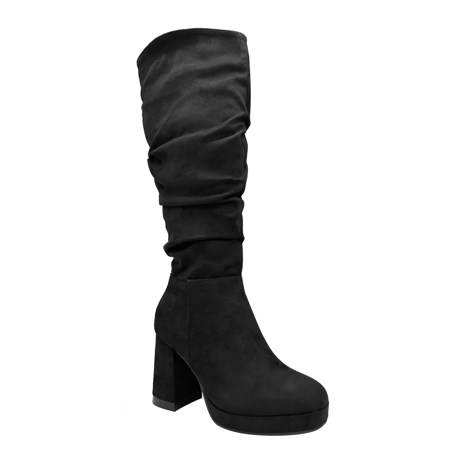Danicolle Calzado - Bota Para Mujer Color Negro Estilo Corrugado.