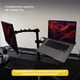 thumbnail image 3 of Soporte Brazo Doble Monitor Notebook Escritorio Negro LEVO, 3 of 8