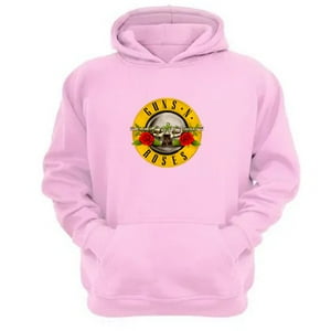 Genérico - Polerón Canguro Guns N´ Roses Rosa Talla Xs Unisex