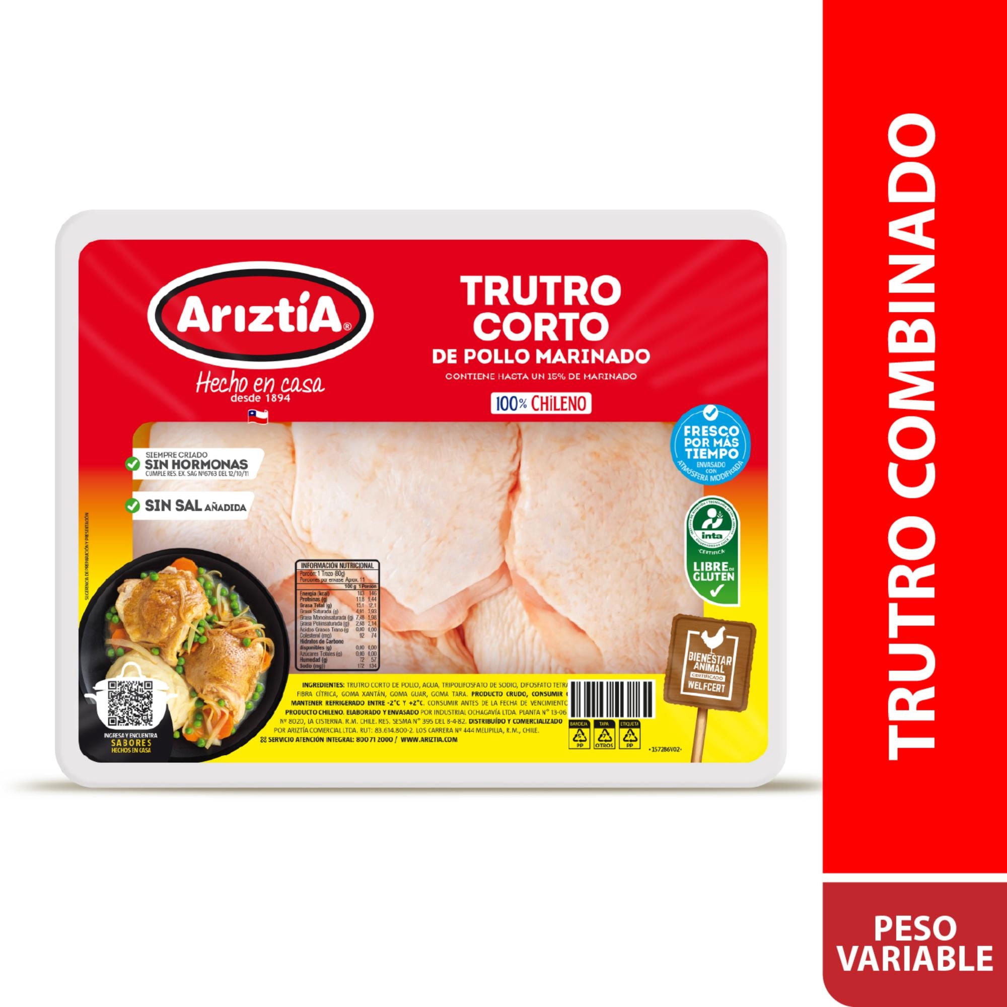 Pollo Trutro Corto Envasado 1 kg Ariztia