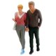 thumbnail image 1 of 1:64 Escala Pintada A Mano Modelo En Miniatura Pareja Figuras Parque Diorama Rosa, 1 of 5