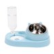thumbnail image 3 of Comedero Para Perros Tazones Dobles Acero Inoxidable Cachorro Mascota Gato Tazones Comida Agua Azul, 3 of 5