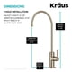thumbnail image 5 of Grifo con filtro de agua Kraus Oletto, monomando, bronce envejecido, 5 of 9