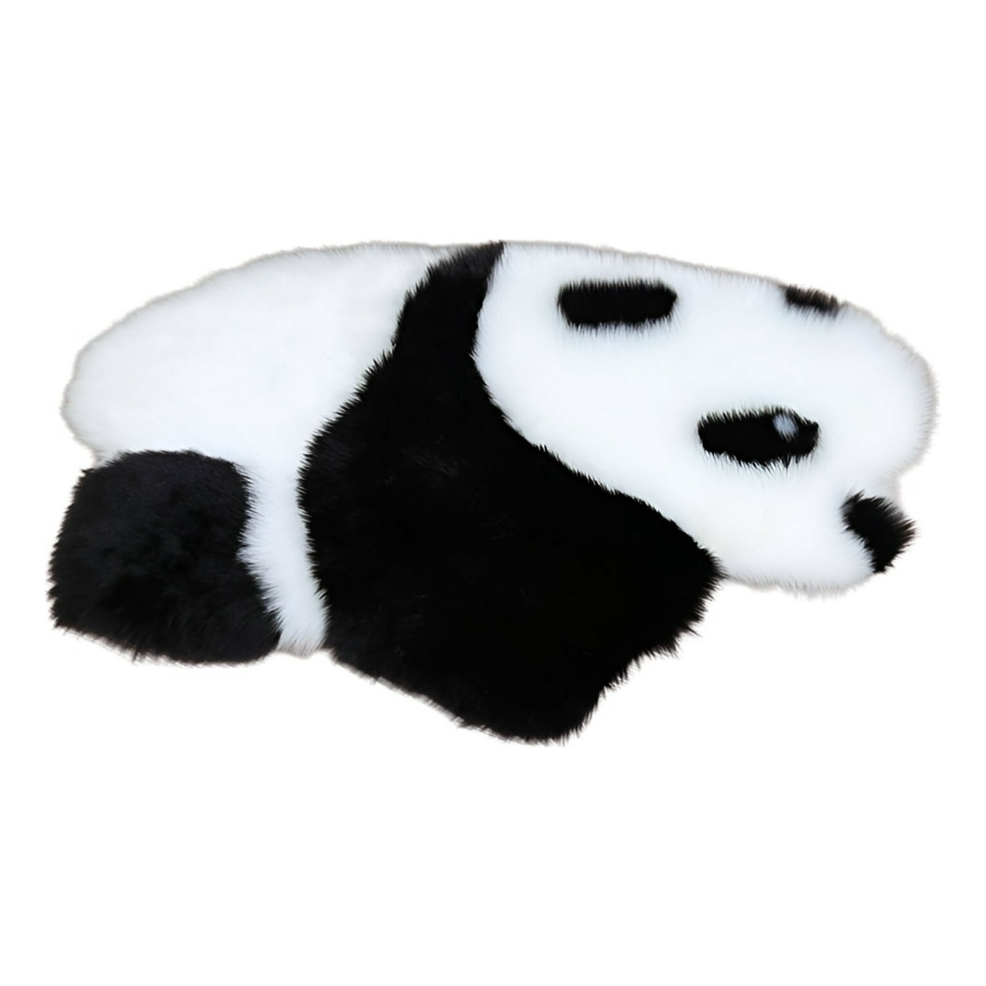 Genérico - Alfombra Moderna Panda Antideslizante Blanco Negro Jhn