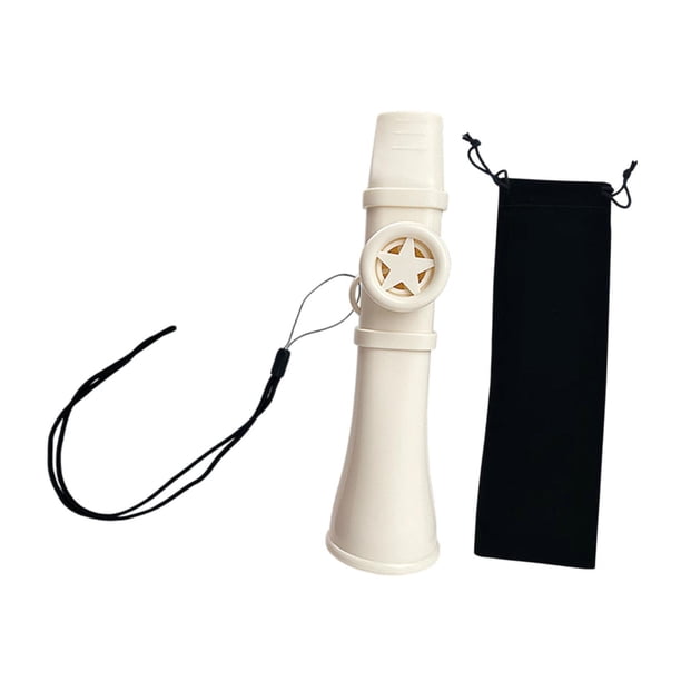 Flauta Kazoo, instrumento musical de regalo con cordón y bolsa de almacenamiento, armónica de juguete fácil de aprender para violinistas adultos amant Blanco