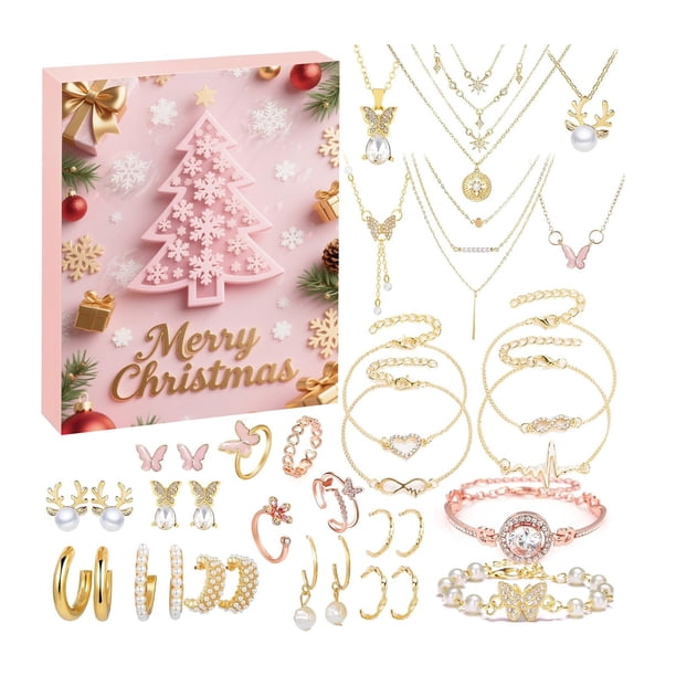 Calendario De Adviento De Joyería De Moda Para Fiestas Para Mujeres, Adultos, Esposas Y Amigos