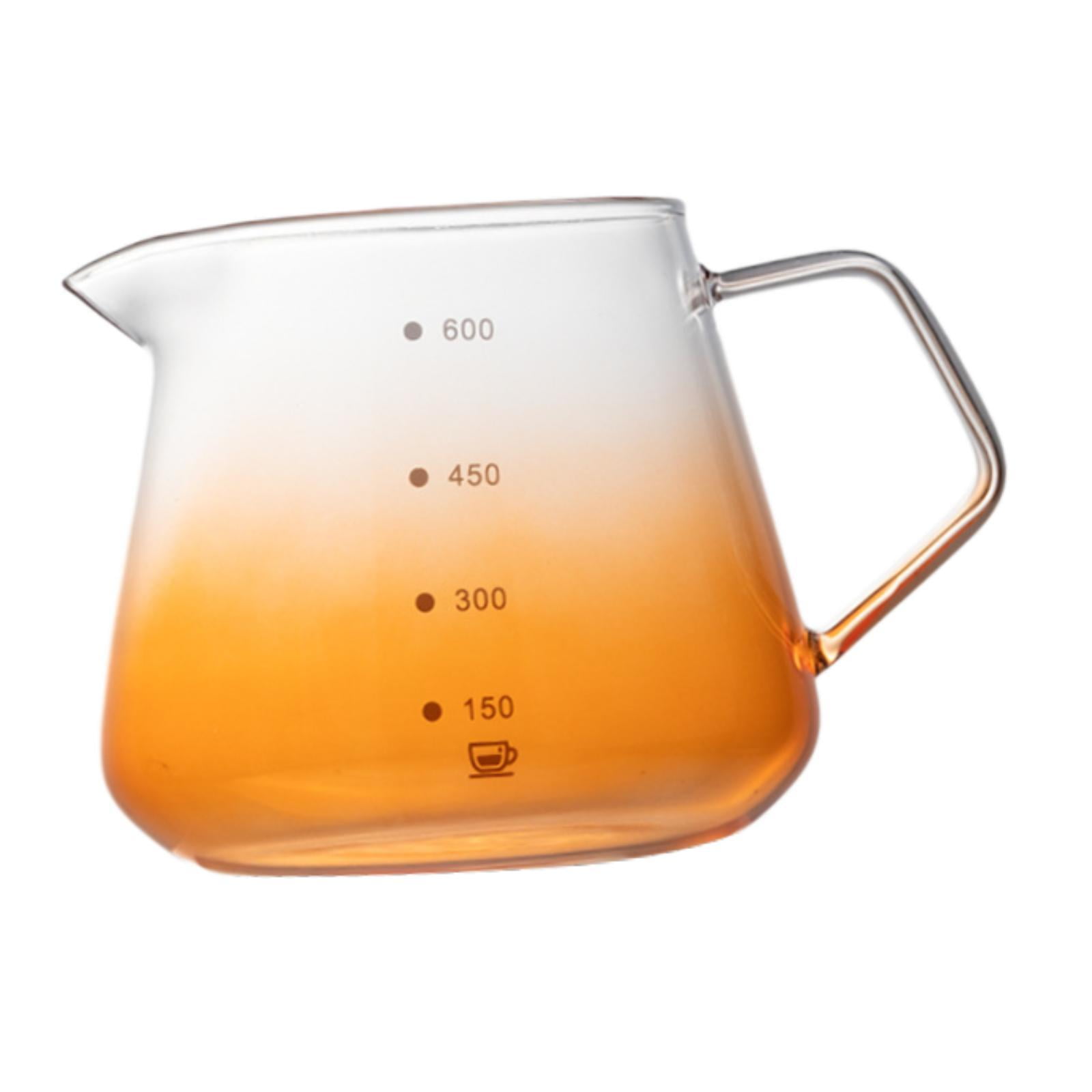 Bothyi - Taza De Café Expreso, Taza De Viaje, Taza De Té, Taza De Café, Bar, Restaurante, Oficina, Taza Medidora De Vidrio, Color Naranja