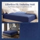 thumbnail image 2 of Sábana ajustable, sábanas de cama de poliéster sólido, rejilla de diamante para una experiencia de sueño cómoda Azul marino 39.0x74.8 pulgadas, 2 of 5