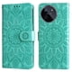 thumbnail image 1 of Funda tipo cartera FOXDOCK para Realme 11 4G , diseño girasol en relieve, cuero PU, cierre magnético, soporte y tarjetero, 1 of 5