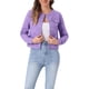 thumbnail image 1 of INSPIRE CHIC Chaqueta Vaquera Recortada de Manga Larga sin Cuello con Botones para Mujer Vuelta al Cole Púrpura M, 1 of 6