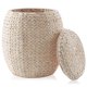 thumbnail image 1 of Cesta Redonda Casafield 44 cm Blanco Lavado de Jacinto de Agua, 1 of 7