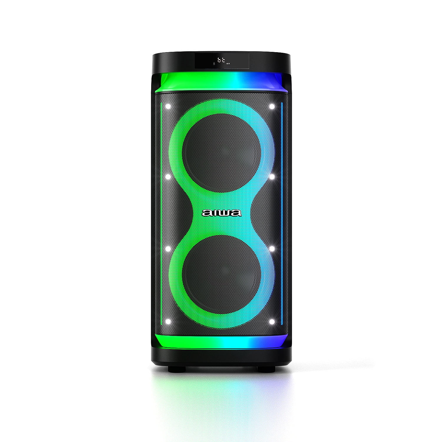 Parlante Bluetooth Portatil Aiwa Karaoke Tws Led Aw-poh5d Negro