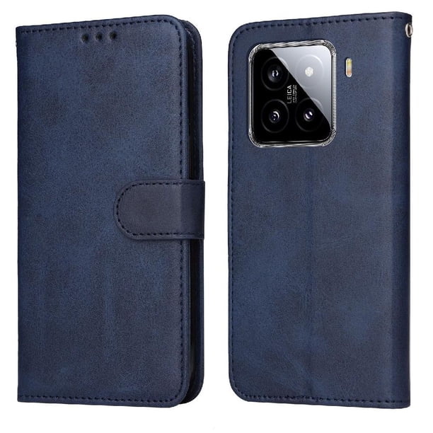 Funda Billetera para Xiaomi 15 Pro con Porta Tarjetas y Soporte Ajustable Azul