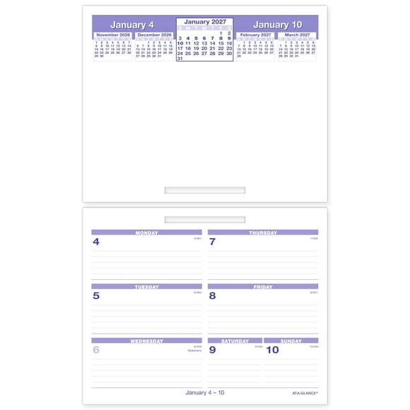 Calendario AT-A-GLANCE 14 cm x 18 cm 2027 (recambio)