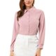 thumbnail image 2 of INSPIRE CHIC Blusa de Mujer con Cuello Peter Pan Casual de Negocios de Manga Larga Camisa de Botones para el Trabajo XS Rosa, 2 of 4