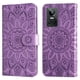 thumbnail image 1 of Funda tipo cartera FOXDOCK para Realme GT Neo 3 , diseño girasol en relieve, cuero PU, cierre magnético, soporte y tarjetero, 1 of 5