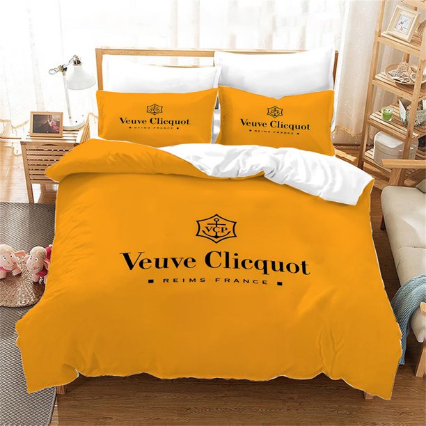 x231 Bed SheetsPrinted -piece Set (without Pillow and Comforter) Veuce&clicquot Comforter Bedding Sets Bed Set Twin Size Bedding Linen 3-Piece Bedding Set (1 Duvet Cover + 2 Pillow Shams) nj231