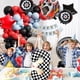 thumbnail image 5 of Set de decoración con globos a cuadros para fiesta temática de 3 coches de carreras, 5 of 7