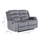 thumbnail image 3 of Sofá 2 Cuerpos Reclinable Gris Moderno New Martell, 3 of 10