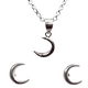 thumbnail image 1 of Conjunto Collar y Aros Media Luna en Plata 925, 1 of 2