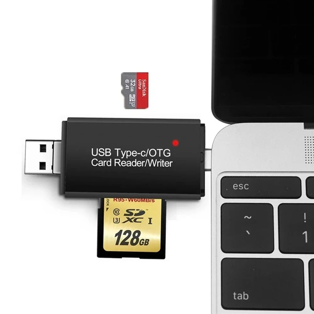 Genérico - Lector Tarjeta Sd Micro Sd 3 En 1