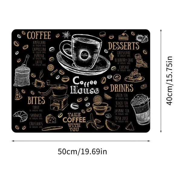 1pc, Dish Drying Pad, Popular Coffee Printing Tablemat, Bathroom Washstand Kitchen Drain Mat, Diatom Mud Faucet Absorbent Mat, Toilet Washstand Cup Mat, Toilet Anti-water Absorption Mat, Kitchen Acces