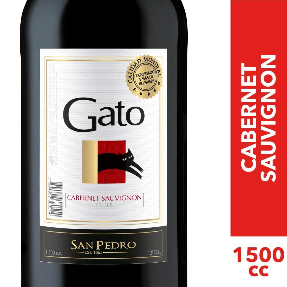 Vino Tinto Cabernet Sauvignon Botellón Botella 1,5 l Gato