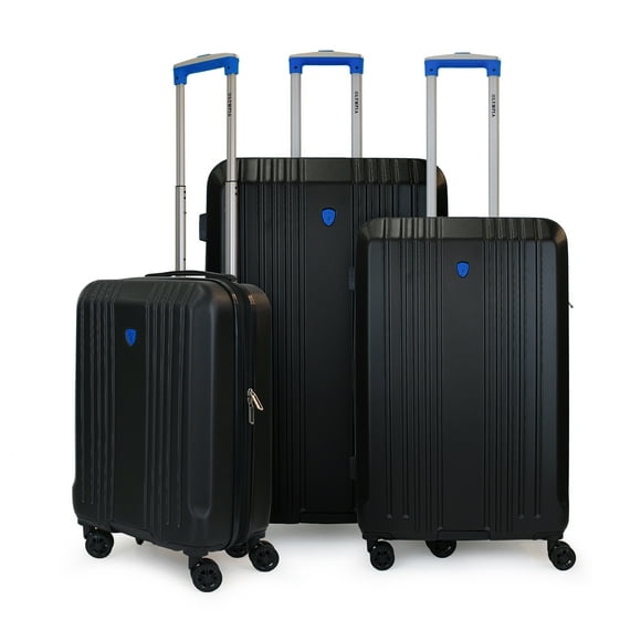 Set de 3 maletas S+M+L Olympia negro-azul