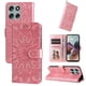 thumbnail image 3 of Funda tipo cartera FOXDOCK para Motorola Moto G56 , diseño girasol en relieve, cuero PU, cierre magnético, soporte y tarjetero, 3 of 5