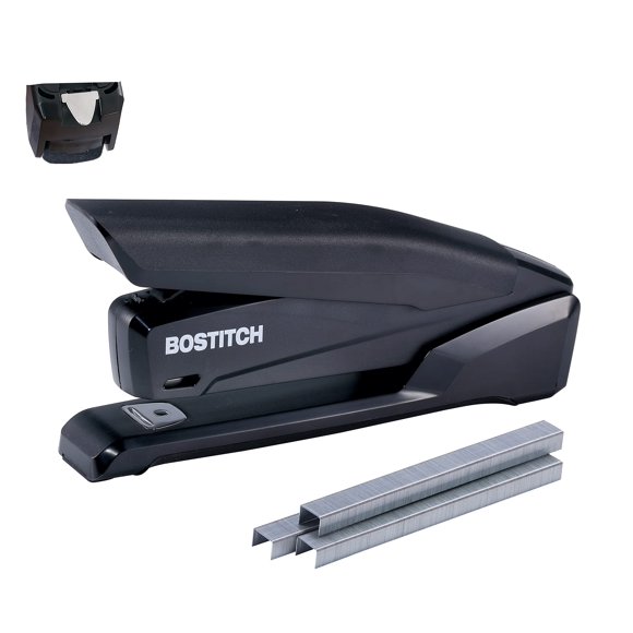 Grapadora Bostitch Office Executive 3 en 1 con capacidad para 20 hojas, color negro