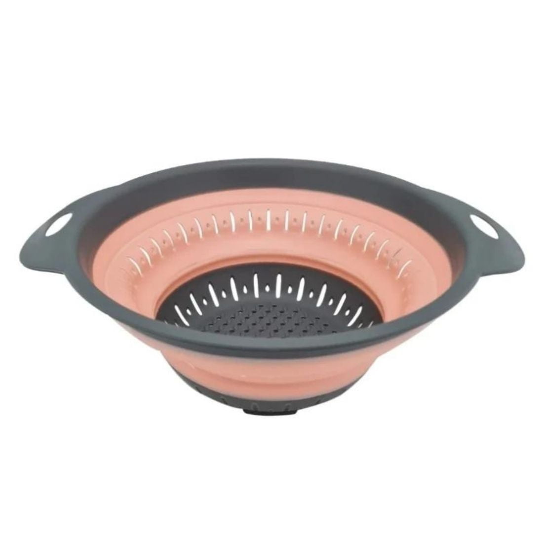 Chic Haus - Colador De Silicona Redondo Plegable Para Alimentos Color Salmon