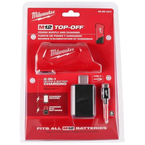 Fuente de alimentación y cargador Milwaukee Electric M12 Top-off