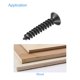 thumbnail image 5 of Uxcell M3.5 x 20mm Tornillos para Madera Acero al Carbono Óxido Negro Negro Paquete de 200, 5 of 5