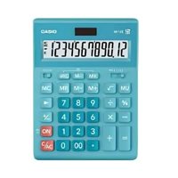 Calculadora Casio Tipo Mini Escritorio Gr-12C Celeste