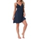 thumbnail image 4 of INSPIRE CHIC Vestido de Noche de Satén con Encaje para Mujer, Detalle de Lazo en el Escote en V, Vestido de Dormir Midi con Tirantes Ajustables 2XL Azul Marino, 4 of 6