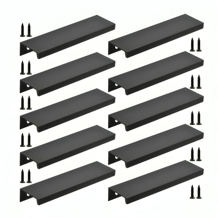 Genérico - Tiradores Manilla Negro Mueble Puerta 15cm 10 Unid