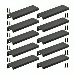 Genérico - Tiradores Manilla Negro Mueble Puerta 15Cm 10 Unid